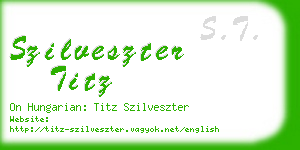 szilveszter titz business card